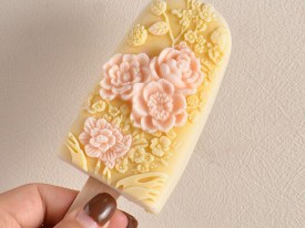 Molde silicona vela o jabon helado con flores 4378 (1)